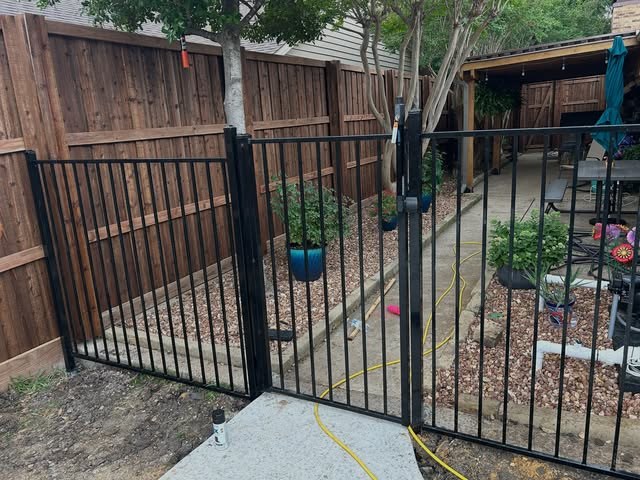 Custom metal pool fence